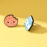 Pendientes de Galleta y Leche Kawaii | Joyería Divertida – NipponGT