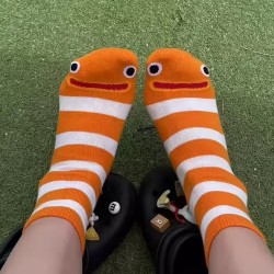 Calcetines de Personaje Kawaii Naranja | Moda Japonesa Fun – NipponGT