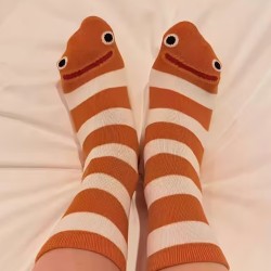 Calcetines de Personaje Kawaii Naranja | Moda Japonesa Fun – NipponGT
