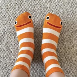 Calcetines de Personaje Kawaii Naranja | Moda Japonesa Fun – NipponGT