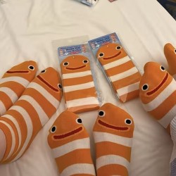Calcetines de Personaje Kawaii Naranja | Moda Japonesa Fun – NipponGT