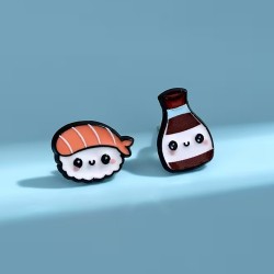 Pendientes de Sushi y Soja Kawaii | Joyería Japonesa – NipponGT