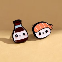 Pendientes de Sushi y Soja Kawaii | Joyería Japonesa – NipponGT