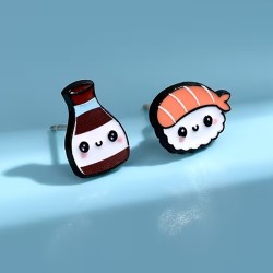 Pendientes de Sushi y Soja Kawaii | Joyería Japonesa – NipponGT