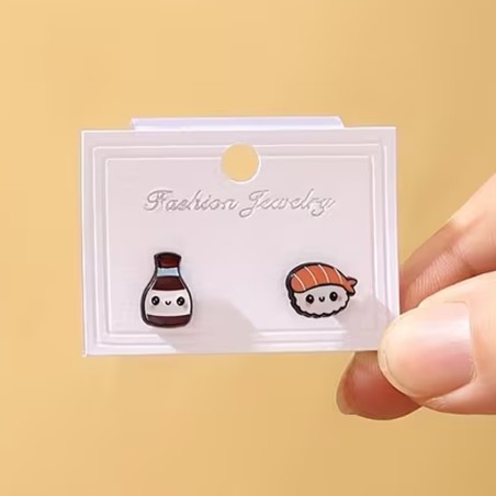 Pendientes de Sushi y Soja Kawaii | Joyería Japonesa – NipponGT