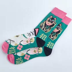 Calcetines Maneki-Neko Gato de la Suerte | Moda Japonesa – NipponGT